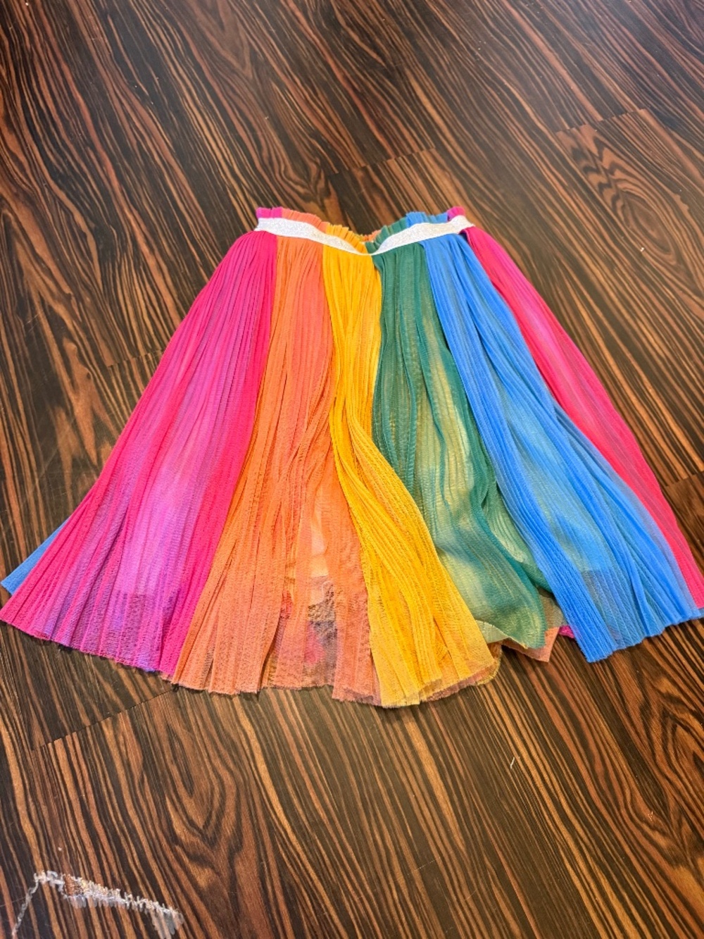 Childs rainbow tule rainbow skirt